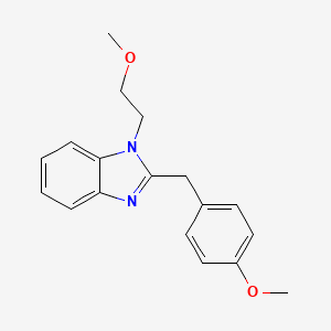 molecular formula C18H20N2O2 B4385732 2-(4-methoxybenzyl)-1-(2-methoxyethyl)-1H-benzimidazole 