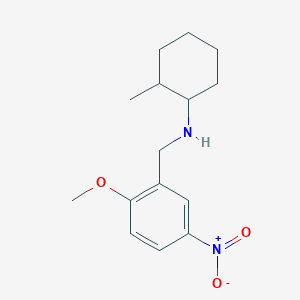 molecular formula C15H22N2O3 B4385757 (2-methoxy-5-nitrobenzyl)(2-methylcyclohexyl)amine 