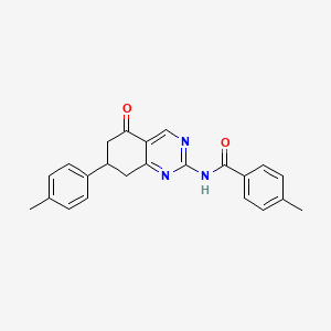 molecular formula C23H21N3O2 B4385777 4-methyl-N-[7-(4-methylphenyl)-5-oxo-5,6,7,8-tetrahydro-2-quinazolinyl]benzamide 