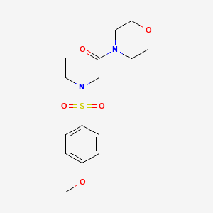 N-ethyl-4-methoxy-N-[2-(4-morpholinyl)-2-oxoethyl]benzenesulfonamide
