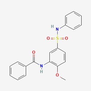 molecular formula C20H18N2O4S B4385808 N-[5-(anilinosulfonyl)-2-methoxyphenyl]benzamide 