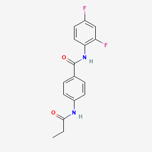 molecular formula C16H14F2N2O2 B4385810 N-(2,4-difluorophenyl)-4-(propionylamino)benzamide 