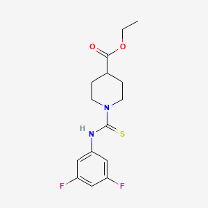 molecular formula C15H18F2N2O2S B4385826 ethyl 1-{[(3,5-difluorophenyl)amino]carbonothioyl}-4-piperidinecarboxylate 