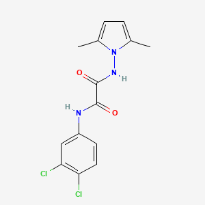 molecular formula C14H13Cl2N3O2 B4385828 N-(3,4-dichlorophenyl)-N'-(2,5-dimethyl-1H-pyrrol-1-yl)ethanediamide 