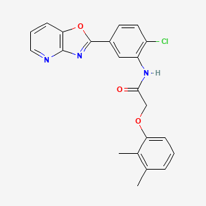 molecular formula C22H18ClN3O3 B4385874 N-(2-chloro-5-[1,3]oxazolo[4,5-b]pyridin-2-ylphenyl)-2-(2,3-dimethylphenoxy)acetamide 