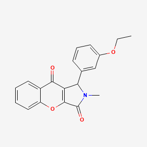 molecular formula C20H17NO4 B4385876 1-(3-ethoxyphenyl)-2-methyl-1,2-dihydrochromeno[2,3-c]pyrrole-3,9-dione 