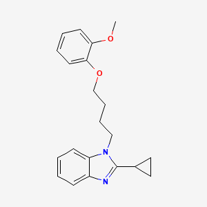 molecular formula C21H24N2O2 B4385887 2-cyclopropyl-1-[4-(2-methoxyphenoxy)butyl]-1H-benzimidazole 