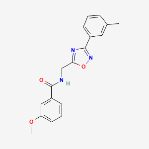 molecular formula C18H17N3O3 B4385896 3-methoxy-N-{[3-(3-methylphenyl)-1,2,4-oxadiazol-5-yl]methyl}benzamide 