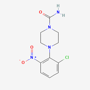 molecular formula C11H13ClN4O3 B4385907 4-(2-chloro-6-nitrophenyl)-1-piperazinecarboxamide 