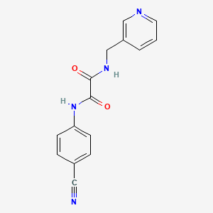 molecular formula C15H12N4O2 B4385913 N-(4-cyanophenyl)-N'-(3-pyridinylmethyl)ethanediamide 