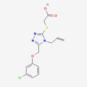 molecular formula C14H14ClN3O3S B4385916 ({4-allyl-5-[(3-chlorophenoxy)methyl]-4H-1,2,4-triazol-3-yl}thio)acetic acid 