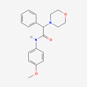 molecular formula C19H22N2O3 B4385923 N-(4-methoxyphenyl)-2-(4-morpholinyl)-2-phenylacetamide 