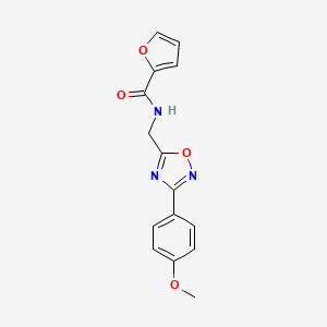 molecular formula C15H13N3O4 B4385934 N-{[3-(4-methoxyphenyl)-1,2,4-oxadiazol-5-yl]methyl}-2-furamide 