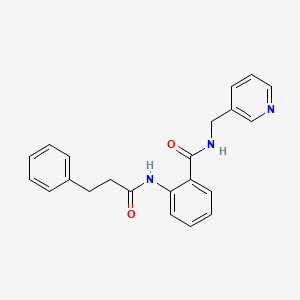 molecular formula C22H21N3O2 B4385939 2-[(3-phenylpropanoyl)amino]-N-(3-pyridinylmethyl)benzamide 