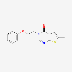 molecular formula C15H14N2O2S B4385946 6-methyl-3-(2-phenoxyethyl)thieno[2,3-d]pyrimidin-4(3H)-one 