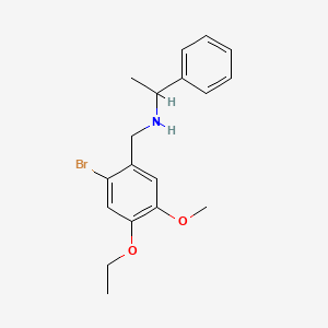 molecular formula C18H22BrNO2 B4385966 (2-bromo-4-ethoxy-5-methoxybenzyl)(1-phenylethyl)amine 