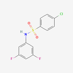 molecular formula C12H8ClF2NO2S B4386005 4-chloro-N-(3,5-difluorophenyl)benzenesulfonamide 