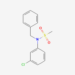 molecular formula C14H14ClNO2S B4386030 N-benzyl-N-(3-chlorophenyl)methanesulfonamide 