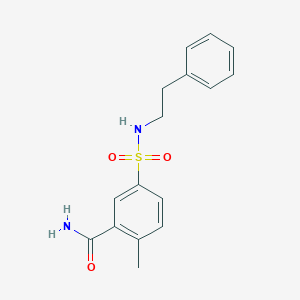 2-methyl-5-{[(2-phenylethyl)amino]sulfonyl}benzamide