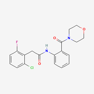 molecular formula C19H18ClFN2O3 B4386041 2-(2-chloro-6-fluorophenyl)-N-[2-(4-morpholinylcarbonyl)phenyl]acetamide 