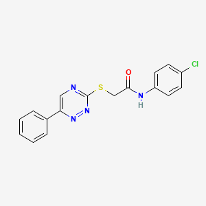 molecular formula C17H13ClN4OS B4386043 N-(4-chlorophenyl)-2-[(6-phenyl-1,2,4-triazin-3-yl)thio]acetamide 
