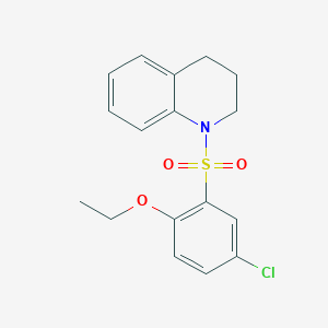 molecular formula C17H18ClNO3S B4386055 1-[(5-chloro-2-ethoxyphenyl)sulfonyl]-1,2,3,4-tetrahydroquinoline 