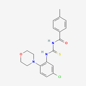 N-({[5-chloro-2-(4-morpholinyl)phenyl]amino}carbonothioyl)-4-methylbenzamide