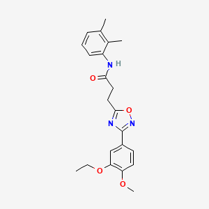 molecular formula C22H25N3O4 B4386093 N-(2,3-dimethylphenyl)-3-[3-(3-ethoxy-4-methoxyphenyl)-1,2,4-oxadiazol-5-yl]propanamide 
