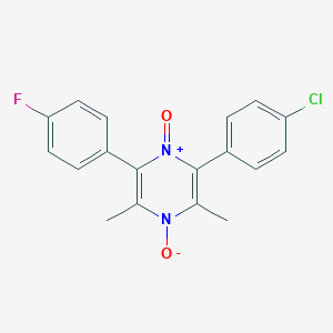 2-(4-chlorophenyl)-6-(4-fluorophenyl)-3,5-dimethylpyrazine 1,4-dioxide