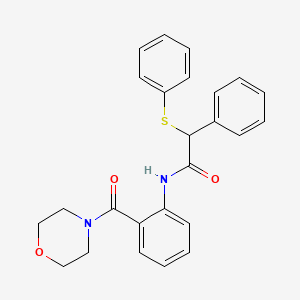 molecular formula C25H24N2O3S B4386118 N-[2-(4-morpholinylcarbonyl)phenyl]-2-phenyl-2-(phenylthio)acetamide 