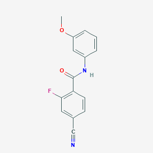 molecular formula C15H11FN2O2 B4386123 4-cyano-2-fluoro-N-(3-methoxyphenyl)benzamide 