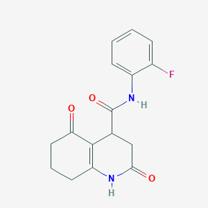 N-(2-fluorophenyl)-2,5-dioxo-1,2,3,4,5,6,7,8-octahydro-4-quinolinecarboxamide