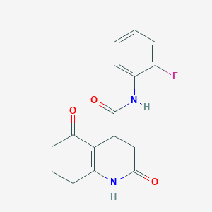 molecular formula C16H15FN2O3 B4386137 N-(2-fluorophenyl)-2,5-dioxo-1,2,3,4,5,6,7,8-octahydro-4-quinolinecarboxamide 