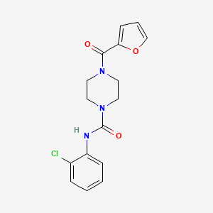 molecular formula C16H16ClN3O3 B4386158 N-(2-chlorophenyl)-4-(2-furoyl)-1-piperazinecarboxamide 