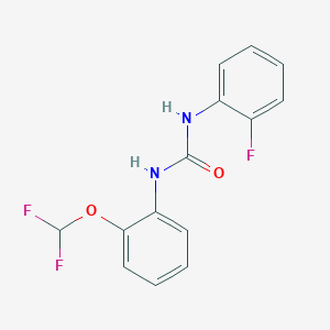 molecular formula C14H11F3N2O2 B4386160 N-[2-(difluoromethoxy)phenyl]-N'-(2-fluorophenyl)urea 