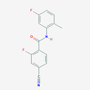 molecular formula C15H10F2N2O B4386172 4-cyano-2-fluoro-N-(5-fluoro-2-methylphenyl)benzamide 