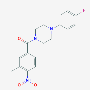 molecular formula C18H18FN3O3 B438620 4-(4-Fluorophenyl)piperazinyl 3-methyl-4-nitrophenyl ketone CAS No. 329219-11-6