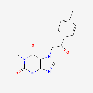 molecular formula C16H16N4O3 B4386201 1,3-dimethyl-7-[2-(4-methylphenyl)-2-oxoethyl]-3,7-dihydro-1H-purine-2,6-dione 