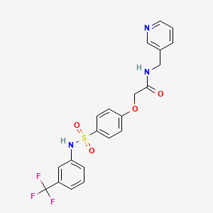 N-(3-pyridinylmethyl)-2-[4-({[3-(trifluoromethyl)phenyl]amino}sulfonyl)phenoxy]acetamide