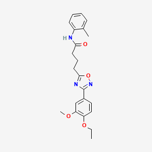 4-[3-(4-ethoxy-3-methoxyphenyl)-1,2,4-oxadiazol-5-yl]-N-(2-methylphenyl)butanamide