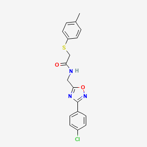 N-{[3-(4-chlorophenyl)-1,2,4-oxadiazol-5-yl]methyl}-2-[(4-methylphenyl)thio]acetamide