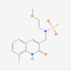 N-[(2-hydroxy-8-methyl-3-quinolinyl)methyl]-N-(2-methoxyethyl)methanesulfonamide