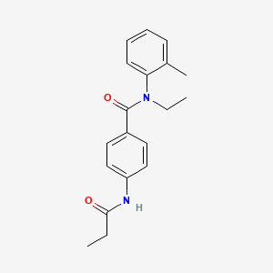 N-ethyl-N-(2-methylphenyl)-4-(propionylamino)benzamide