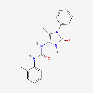 molecular formula C19H20N4O2 B4386295 N-(3,5-dimethyl-2-oxo-1-phenyl-2,3-dihydro-1H-imidazol-4-yl)-N'-(2-methylphenyl)urea CAS No. 838893-91-7