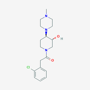 (3R*,4R*)-1-[(2-chlorophenyl)acetyl]-4-(4-methyl-1-piperazinyl)-3-piperidinol