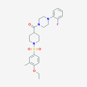 1-({1-[(4-ethoxy-3-methylphenyl)sulfonyl]-4-piperidinyl}carbonyl)-4-(2-fluorophenyl)piperazine