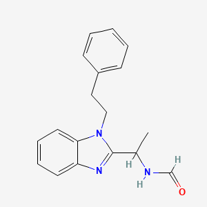 {1-[1-(2-phenylethyl)-1H-benzimidazol-2-yl]ethyl}formamide