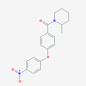 molecular formula C19H20N2O4 B4386344 2-methyl-1-[4-(4-nitrophenoxy)benzoyl]piperidine 