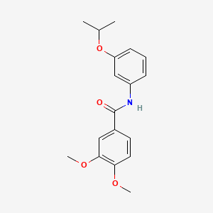 molecular formula C18H21NO4 B4386358 N-(3-isopropoxyphenyl)-3,4-dimethoxybenzamide 