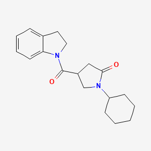 1-cyclohexyl-4-(2,3-dihydro-1H-indol-1-ylcarbonyl)-2-pyrrolidinone